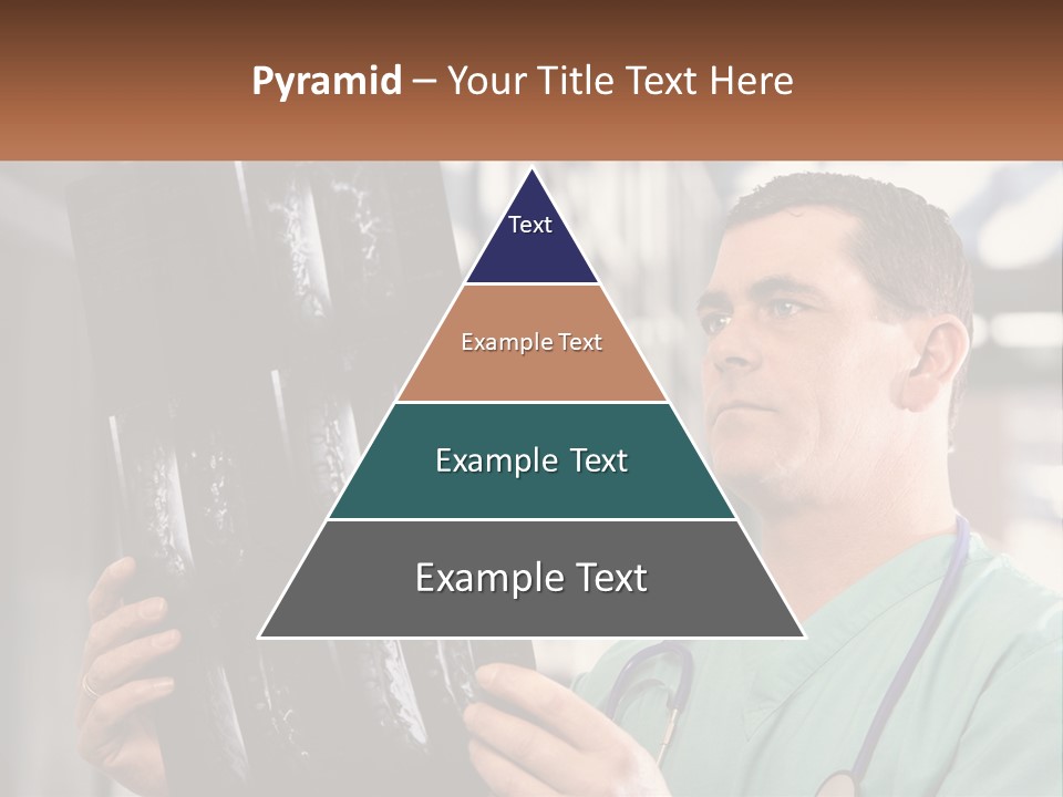 A Man Holding Up A Medical Powerpoint Presentation PowerPoint Template