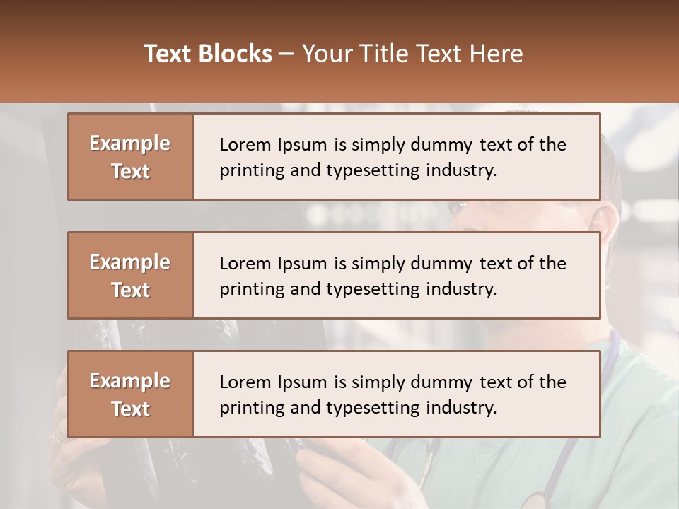 A Man Holding Up A Medical Powerpoint Presentation PowerPoint Template