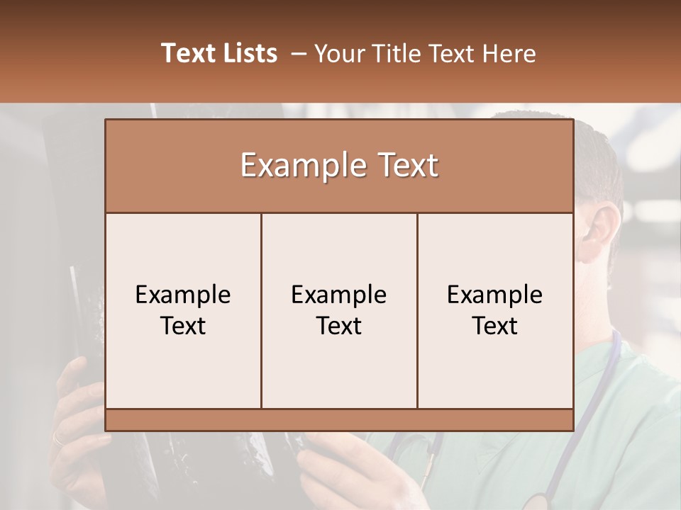 A Man Holding Up A Medical Powerpoint Presentation PowerPoint Template