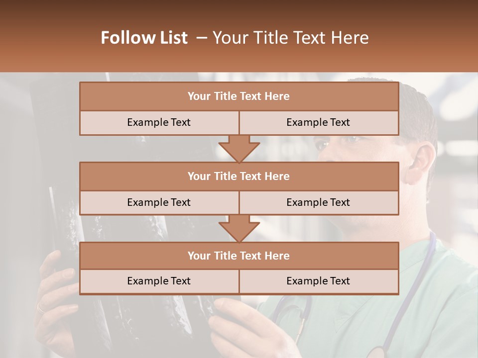 A Man Holding Up A Medical Powerpoint Presentation PowerPoint Template
