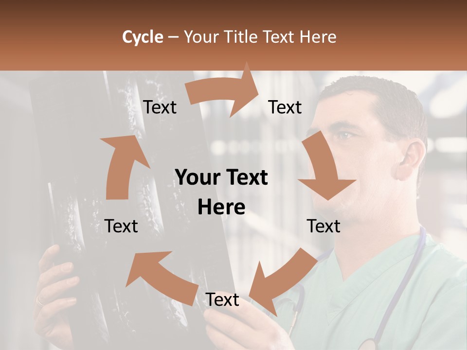 A Man Holding Up A Medical Powerpoint Presentation PowerPoint Template