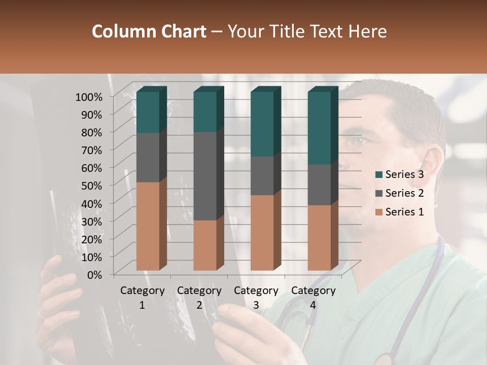 A Man Holding Up A Medical Powerpoint Presentation PowerPoint Template