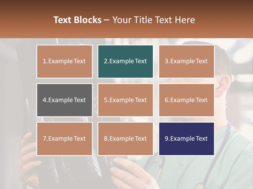 A Man Holding Up A Medical Powerpoint Presentation PowerPoint Template