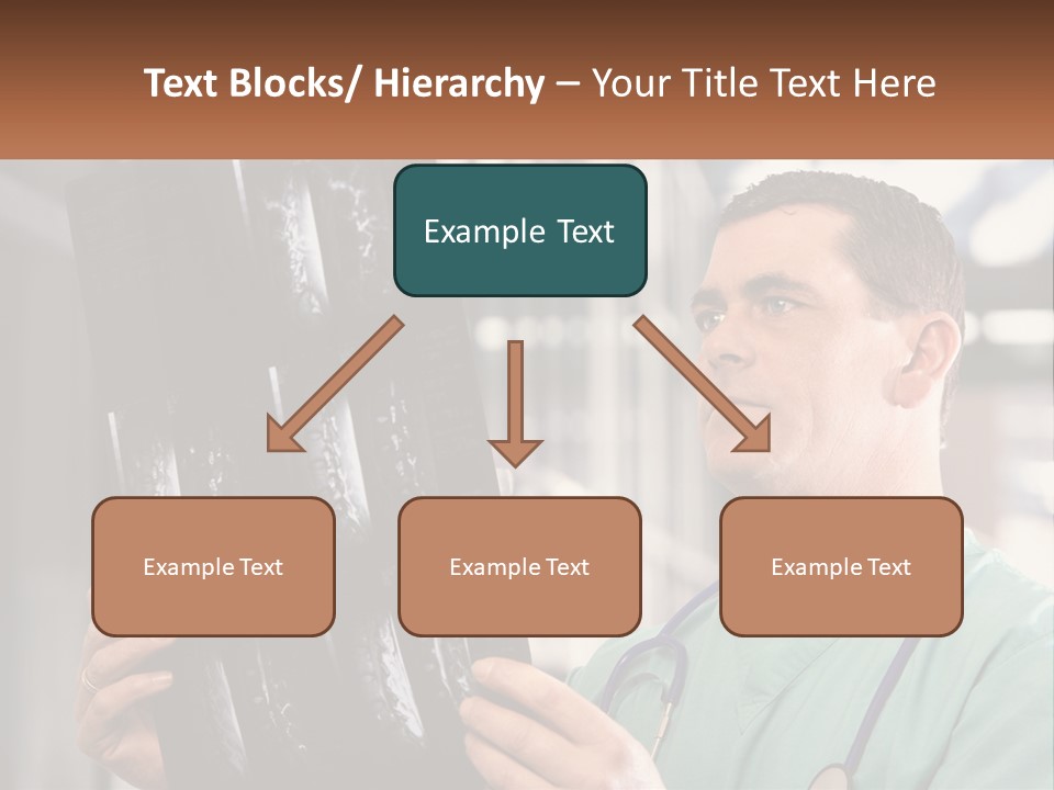 A Man Holding Up A Medical Powerpoint Presentation PowerPoint Template