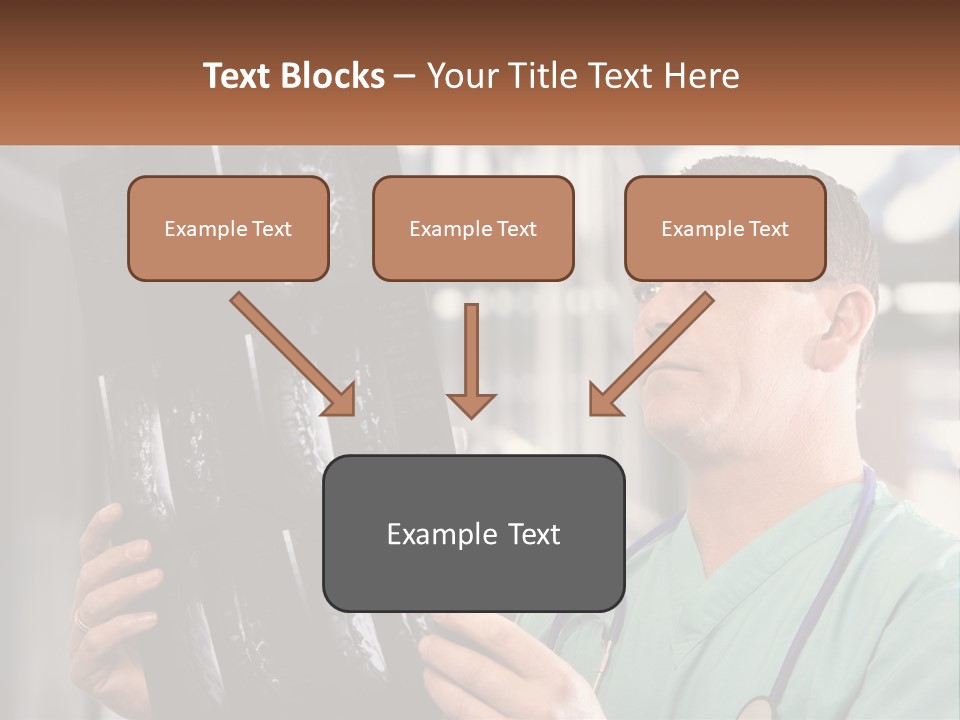 A Man Holding Up A Medical Powerpoint Presentation PowerPoint Template