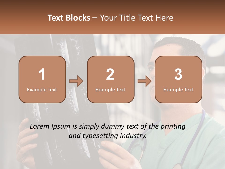 A Man Holding Up A Medical Powerpoint Presentation PowerPoint Template