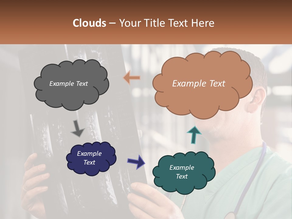 A Man Holding Up A Medical Powerpoint Presentation PowerPoint Template