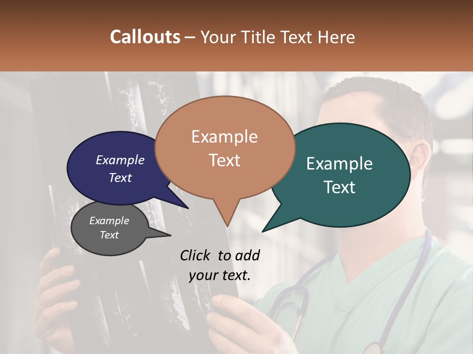 A Man Holding Up A Medical Powerpoint Presentation PowerPoint Template