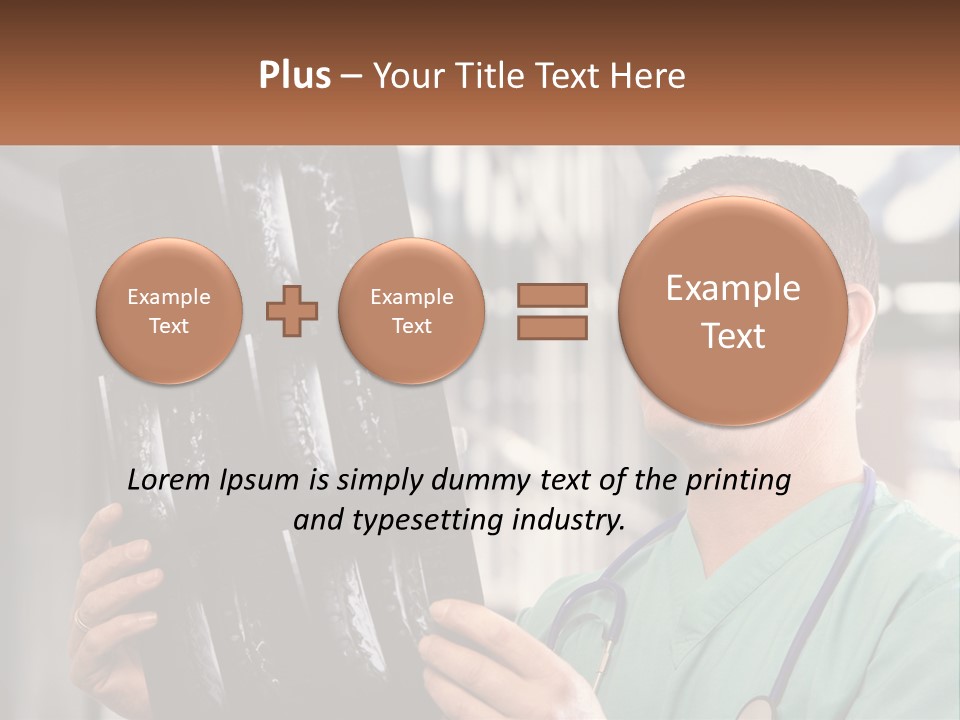 A Man Holding Up A Medical Powerpoint Presentation PowerPoint Template