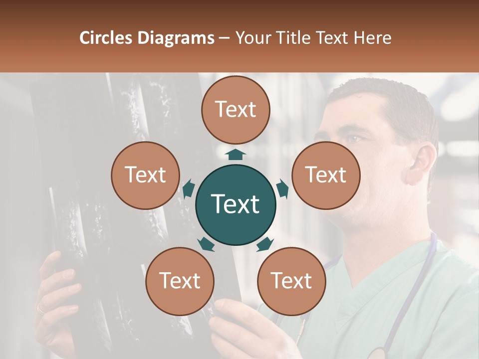 A Man Holding Up A Medical Powerpoint Presentation PowerPoint Template