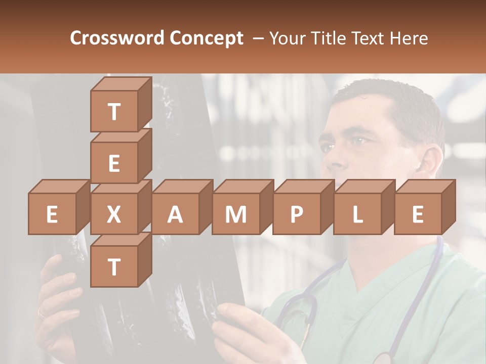 A Man Holding Up A Medical Powerpoint Presentation PowerPoint Template