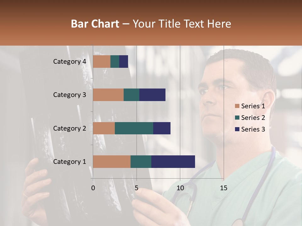 A Man Holding Up A Medical Powerpoint Presentation PowerPoint Template