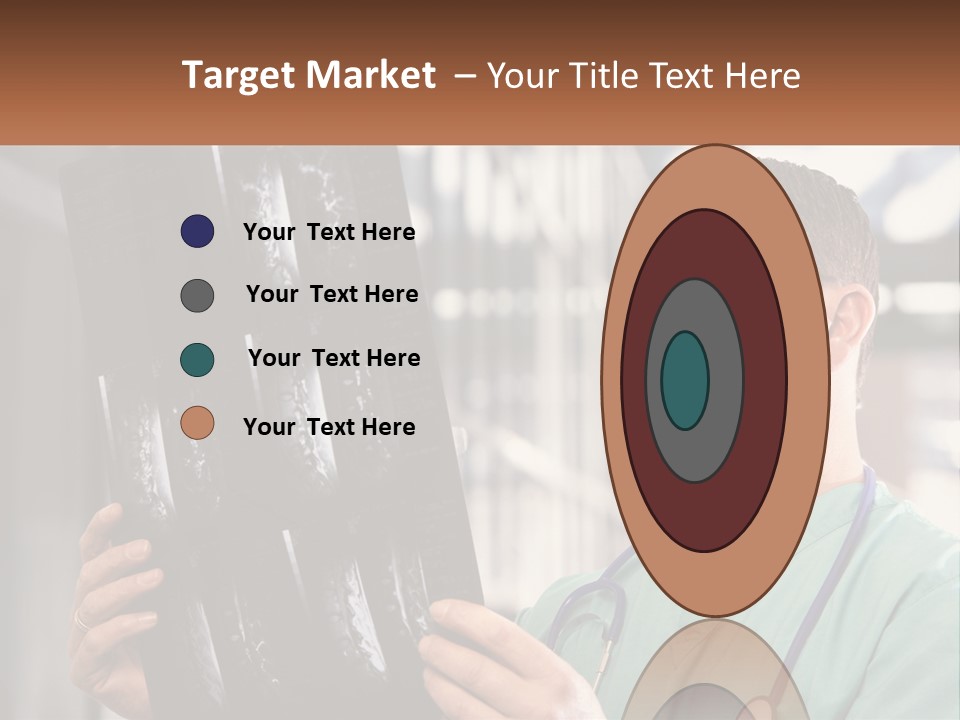 A Man Holding Up A Medical Powerpoint Presentation PowerPoint Template