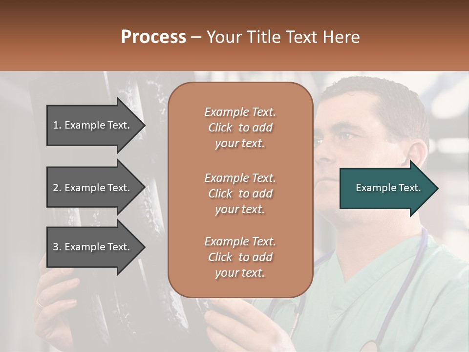 A Man Holding Up A Medical Powerpoint Presentation PowerPoint Template