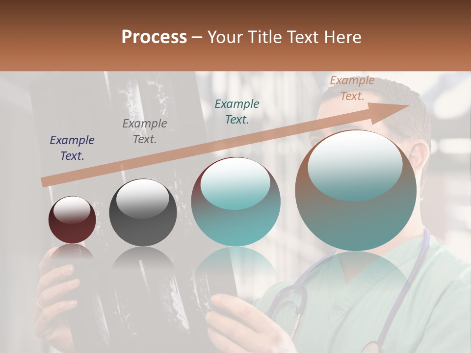 A Man Holding Up A Medical Powerpoint Presentation PowerPoint Template