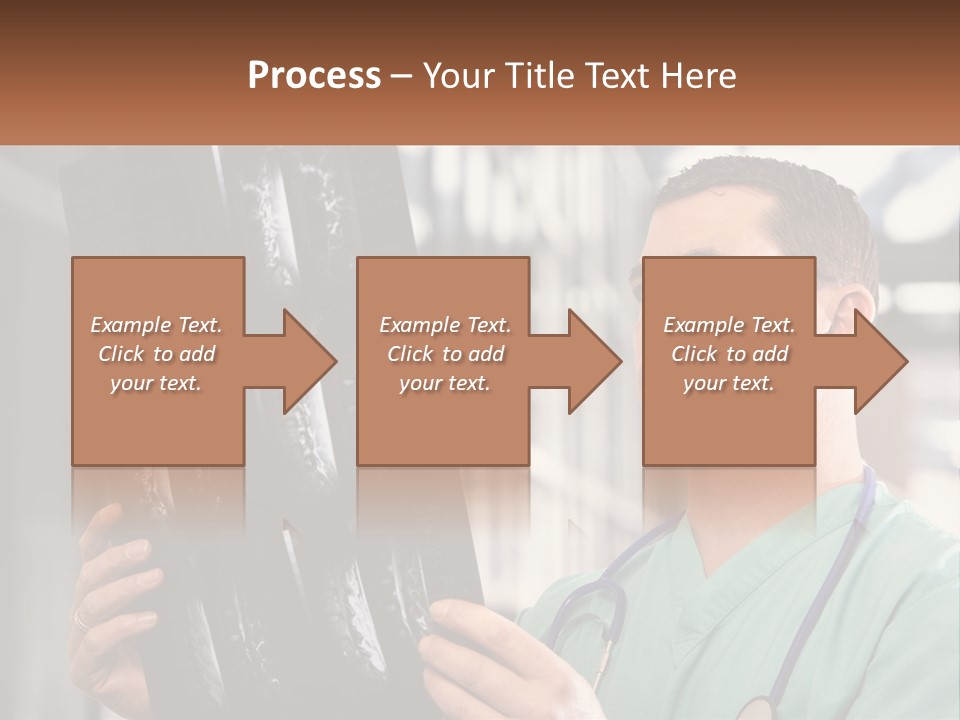 A Man Holding Up A Medical Powerpoint Presentation PowerPoint Template