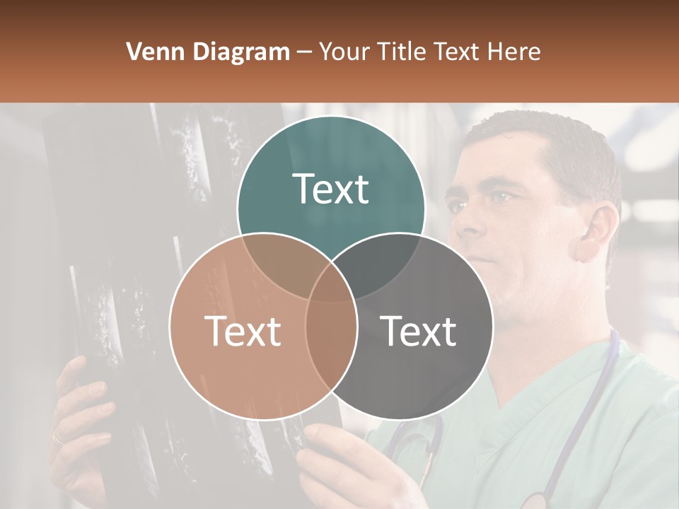 A Man Holding Up A Medical Powerpoint Presentation PowerPoint Template