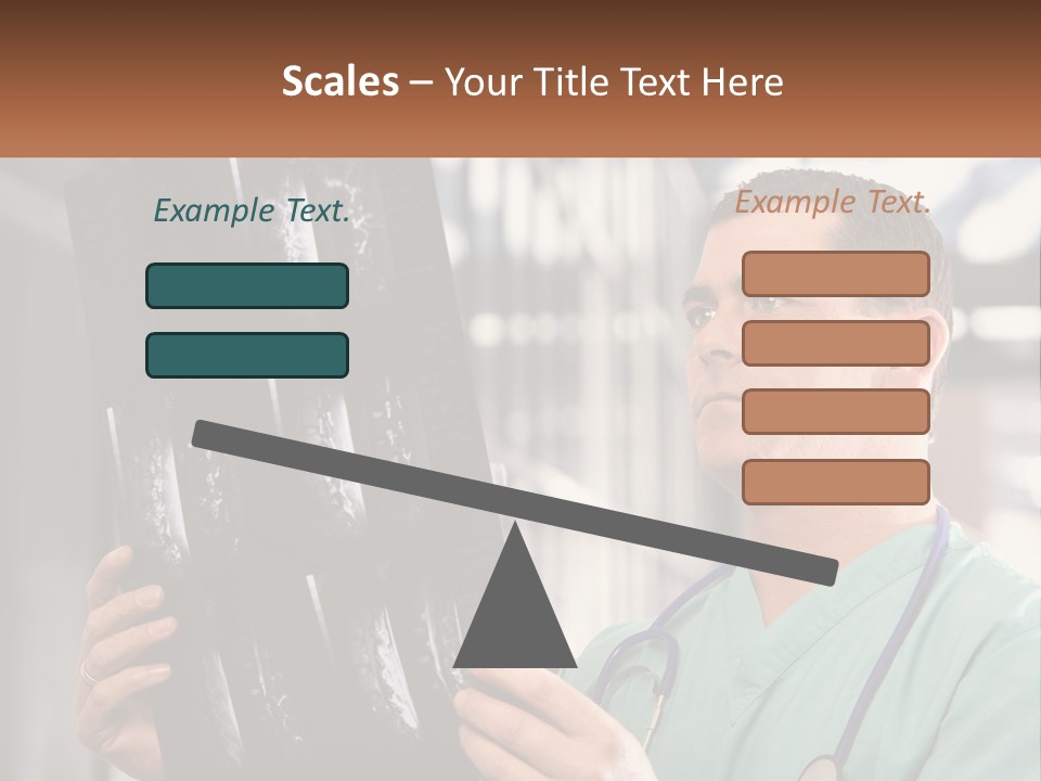 A Man Holding Up A Medical Powerpoint Presentation PowerPoint Template