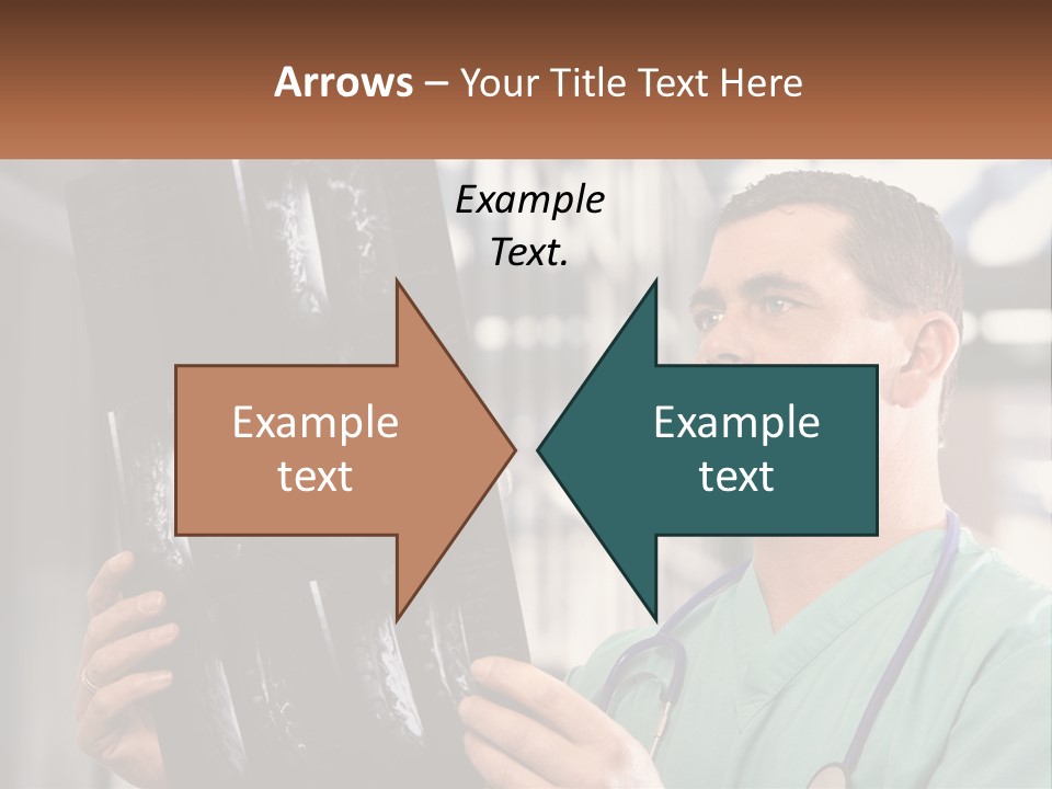 A Man Holding Up A Medical Powerpoint Presentation PowerPoint Template
