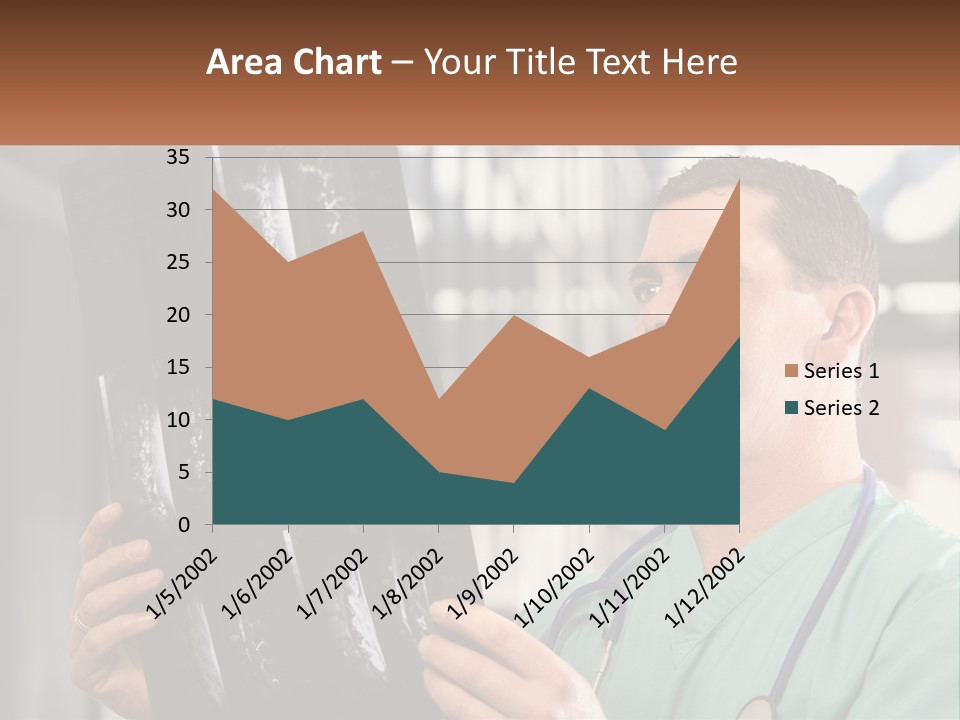 A Man Holding Up A Medical Powerpoint Presentation PowerPoint Template