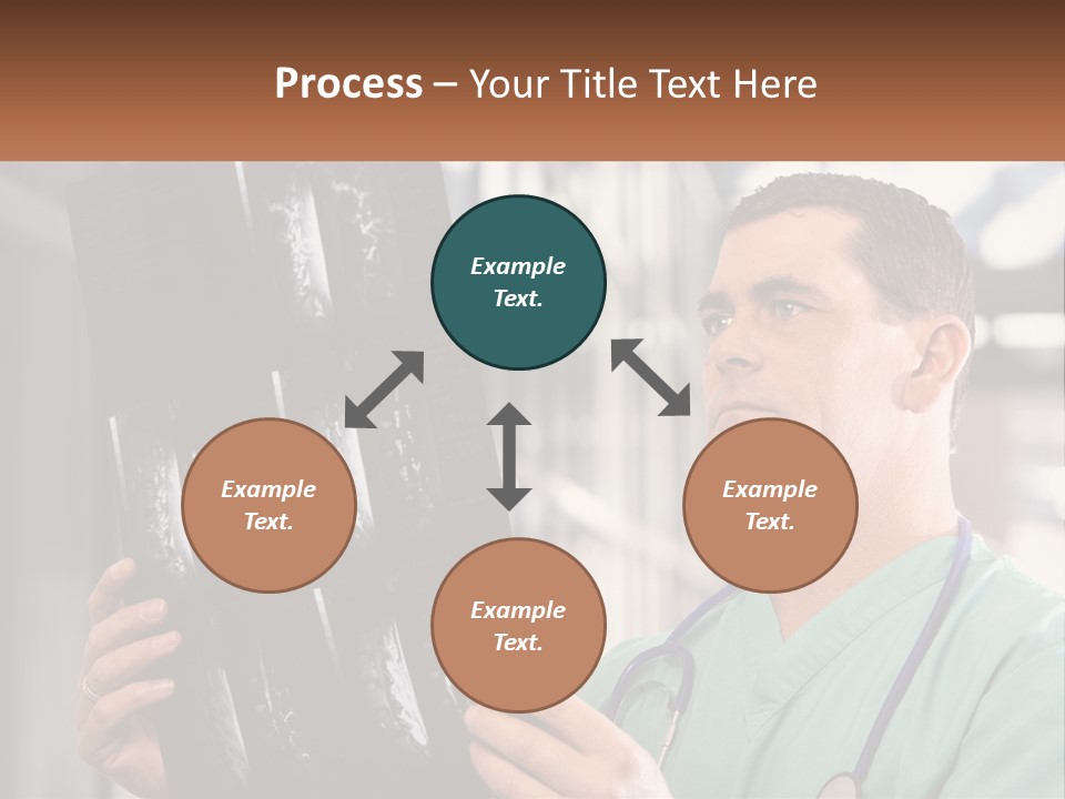 A Man Holding Up A Medical Powerpoint Presentation PowerPoint Template