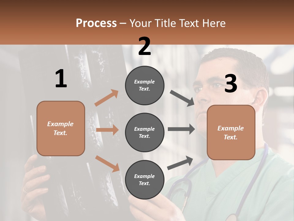 A Man Holding Up A Medical Powerpoint Presentation PowerPoint Template