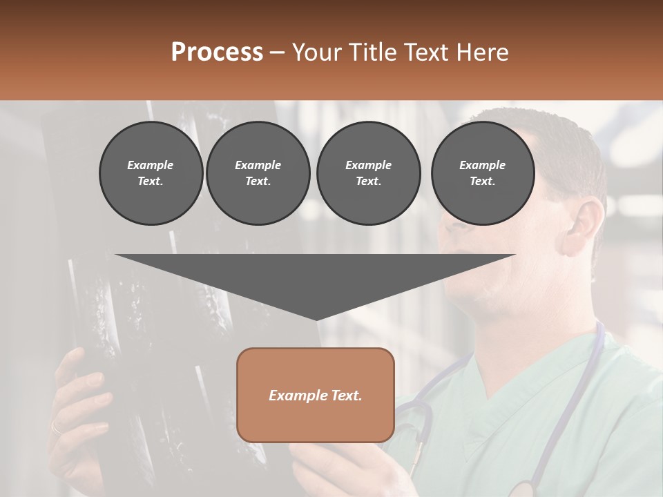 A Man Holding Up A Medical Powerpoint Presentation PowerPoint Template