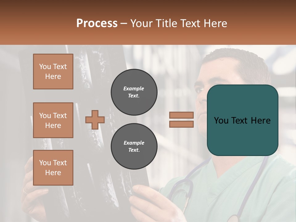 A Man Holding Up A Medical Powerpoint Presentation PowerPoint Template
