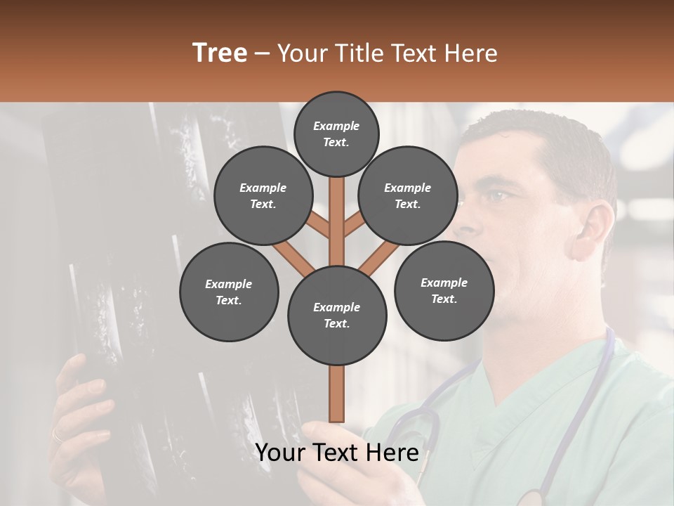 A Man Holding Up A Medical Powerpoint Presentation PowerPoint Template