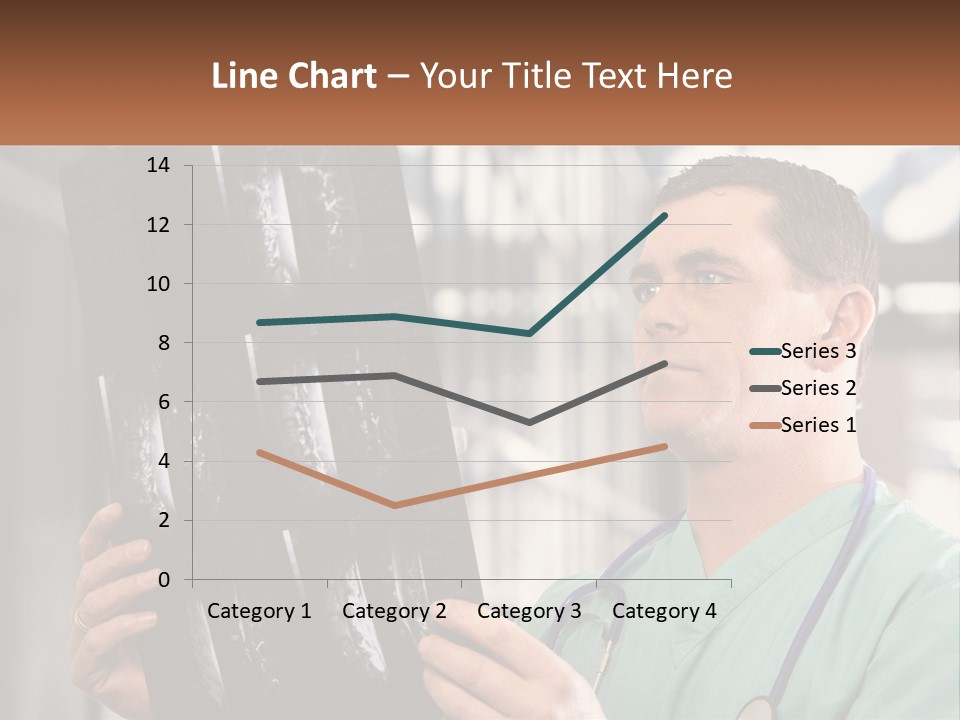 A Man Holding Up A Medical Powerpoint Presentation PowerPoint Template