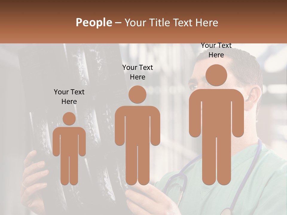 A Man Holding Up A Medical Powerpoint Presentation PowerPoint Template