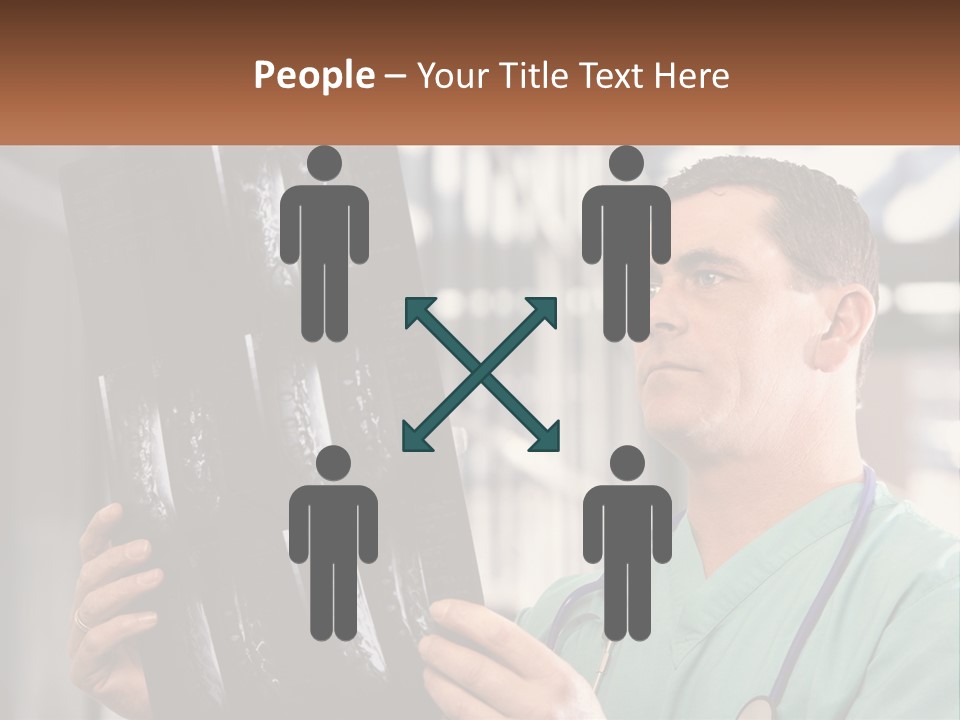 A Man Holding Up A Medical Powerpoint Presentation PowerPoint Template