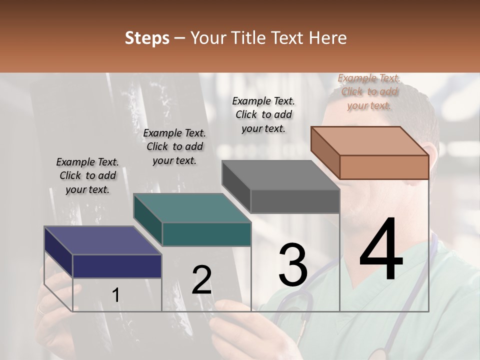 A Man Holding Up A Medical Powerpoint Presentation PowerPoint Template