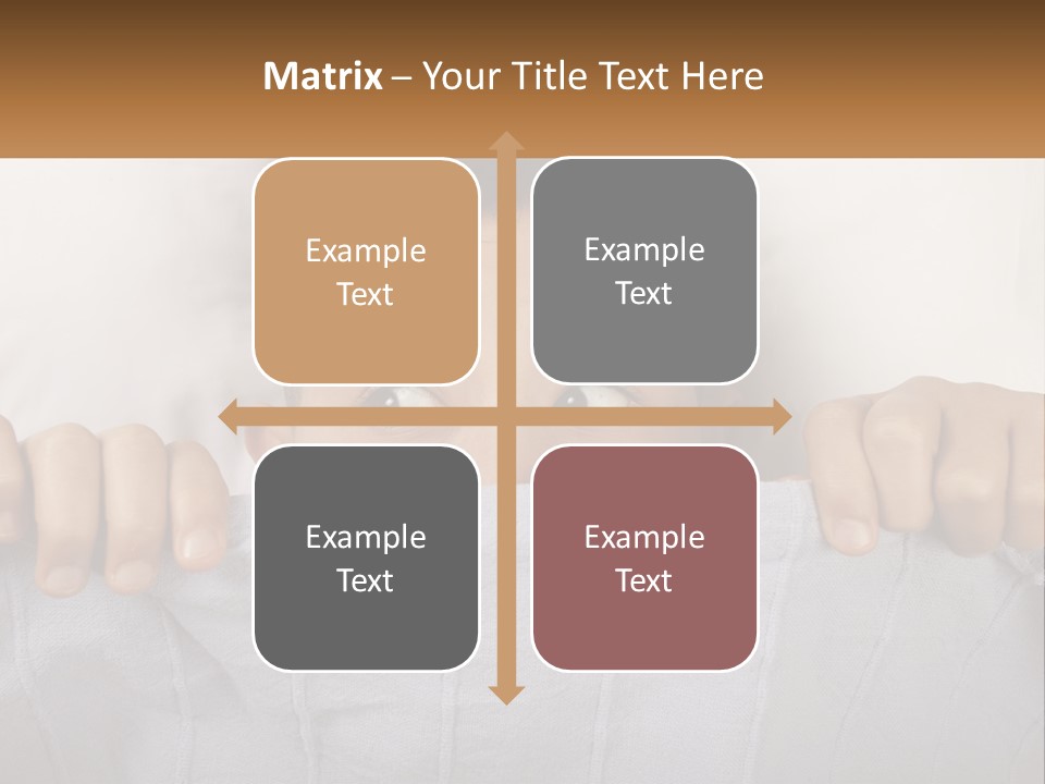 A Boy Peeking Over A Pillow With His Eyes Wide Open PowerPoint Template