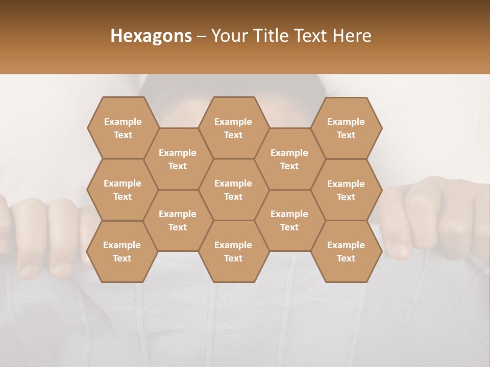 A Boy Peeking Over A Pillow With His Eyes Wide Open PowerPoint Template