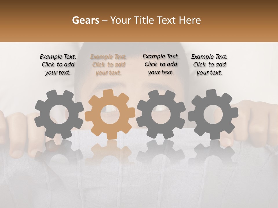 A Boy Peeking Over A Pillow With His Eyes Wide Open PowerPoint Template