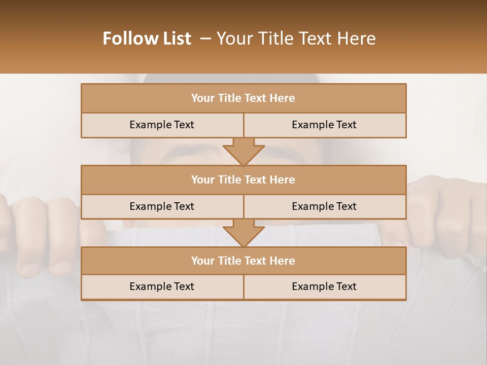 A Boy Peeking Over A Pillow With His Eyes Wide Open PowerPoint Template