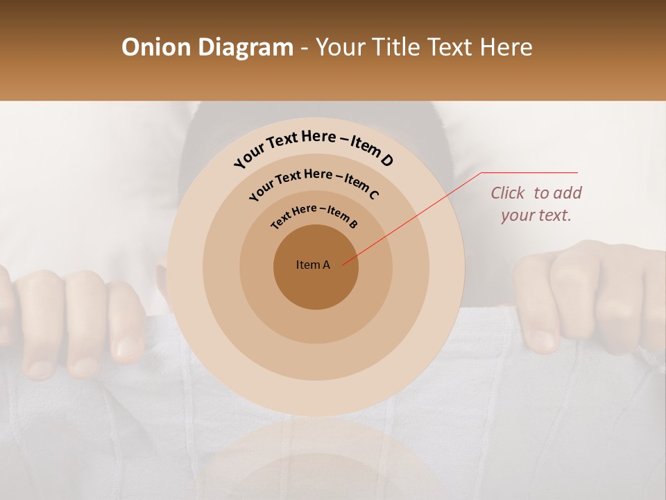 A Boy Peeking Over A Pillow With His Eyes Wide Open PowerPoint Template