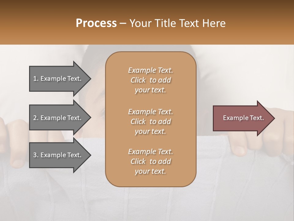 A Boy Peeking Over A Pillow With His Eyes Wide Open PowerPoint Template