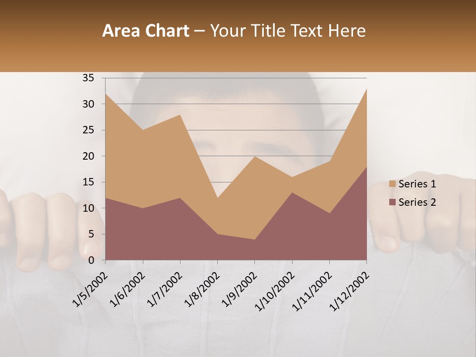 A Boy Peeking Over A Pillow With His Eyes Wide Open PowerPoint Template