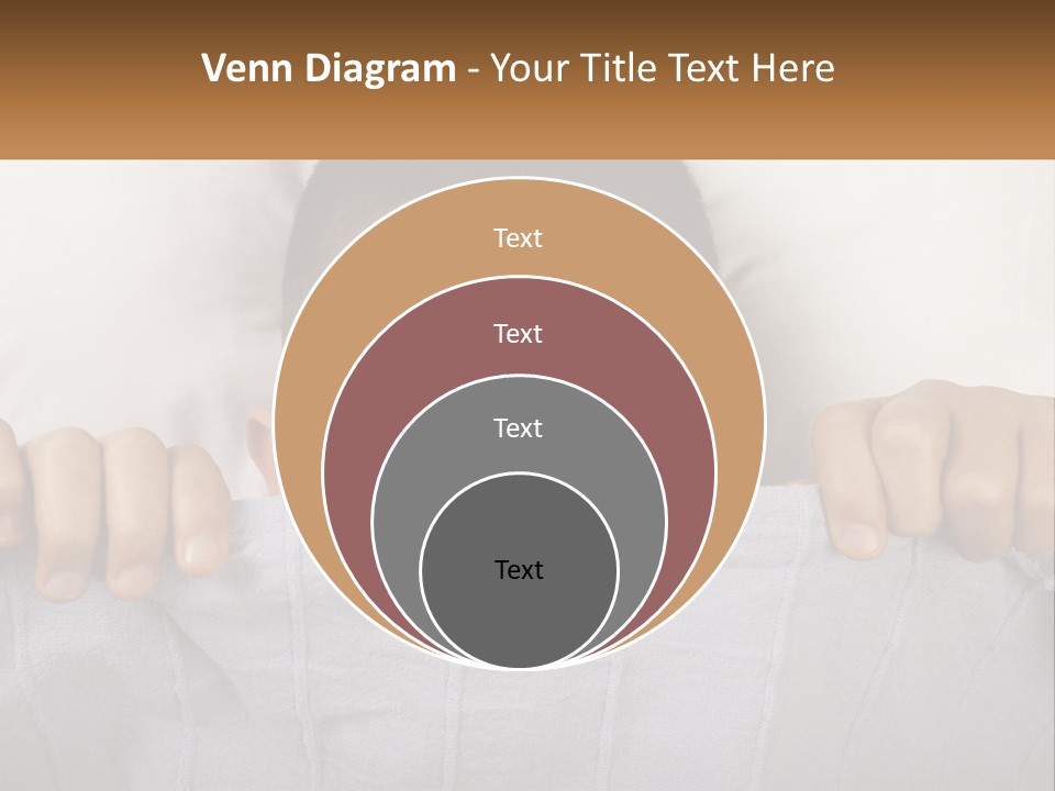 A Boy Peeking Over A Pillow With His Eyes Wide Open PowerPoint Template