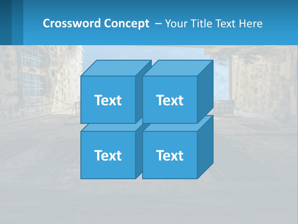 A Picture Of A Building With A Sky In The Background PowerPoint Template