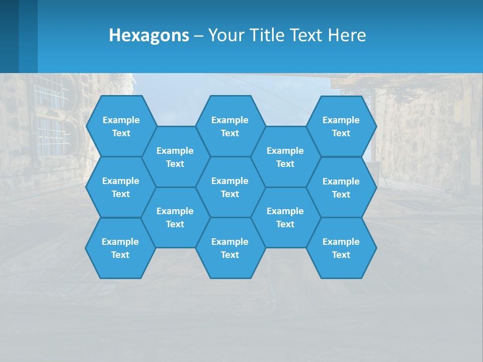 A Picture Of A Building With A Sky In The Background PowerPoint Template