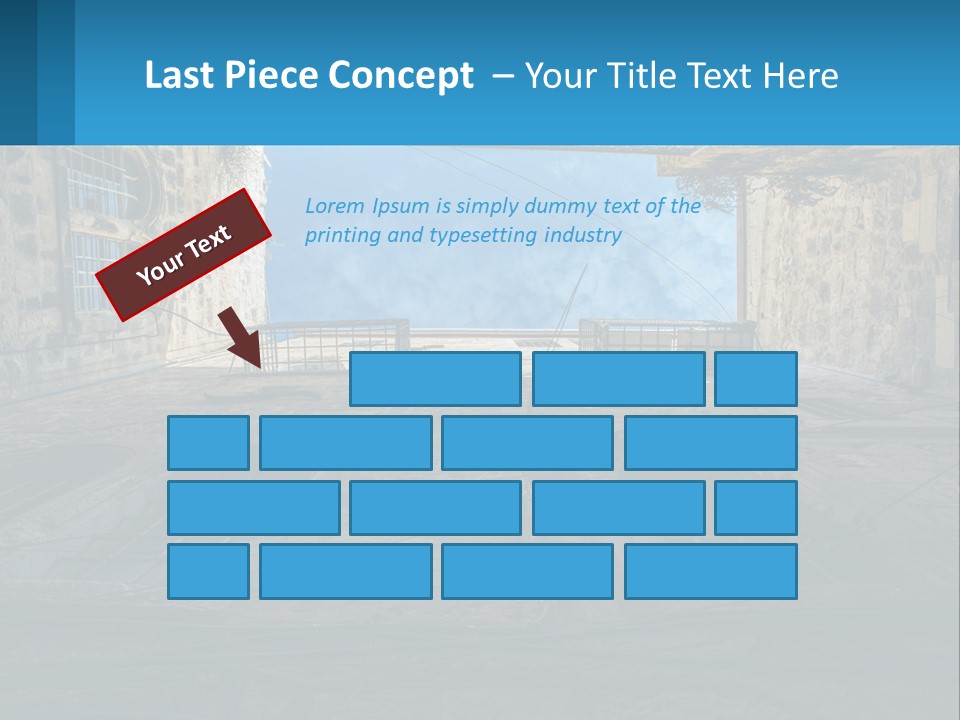 A Picture Of A Building With A Sky In The Background PowerPoint Template