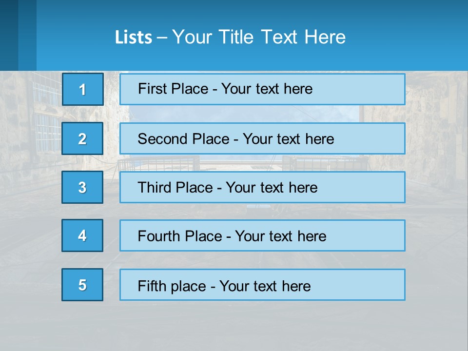 A Picture Of A Building With A Sky In The Background PowerPoint Template