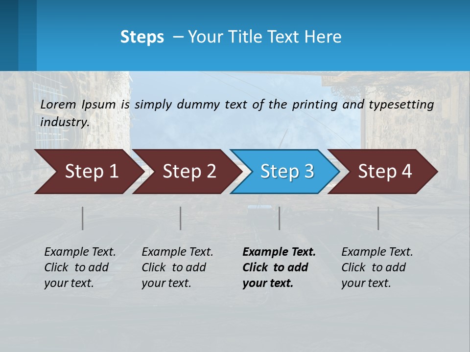 A Picture Of A Building With A Sky In The Background PowerPoint Template