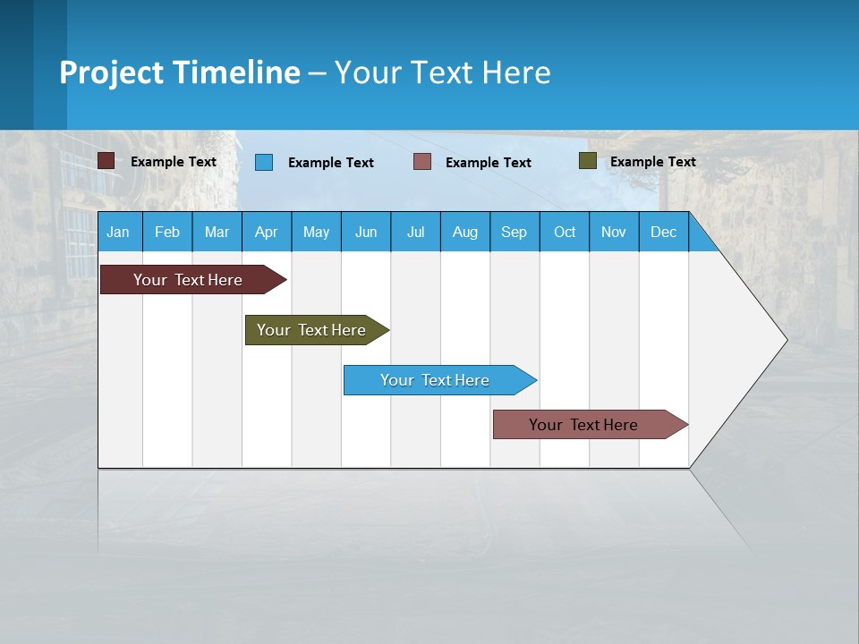 A Picture Of A Building With A Sky In The Background PowerPoint Template