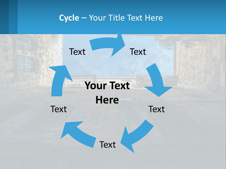 A Picture Of A Building With A Sky In The Background PowerPoint Template