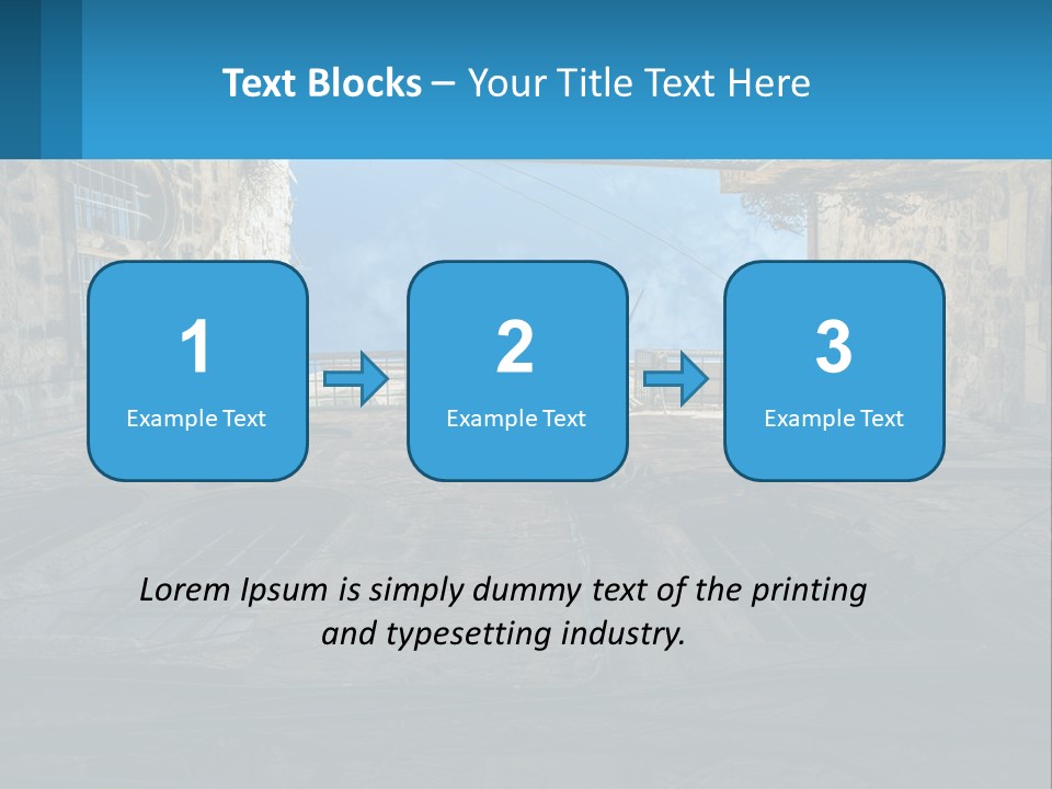 A Picture Of A Building With A Sky In The Background PowerPoint Template