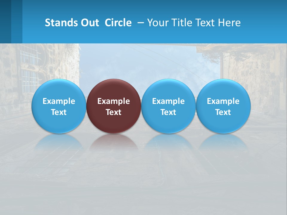 A Picture Of A Building With A Sky In The Background PowerPoint Template